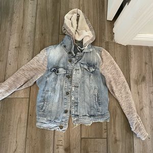 Free people denim knit jacket
